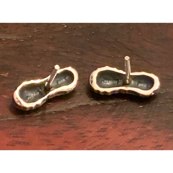 Rare and Retired James Avery Sterling Silver Peanut Earrings - Picture 8 of 8